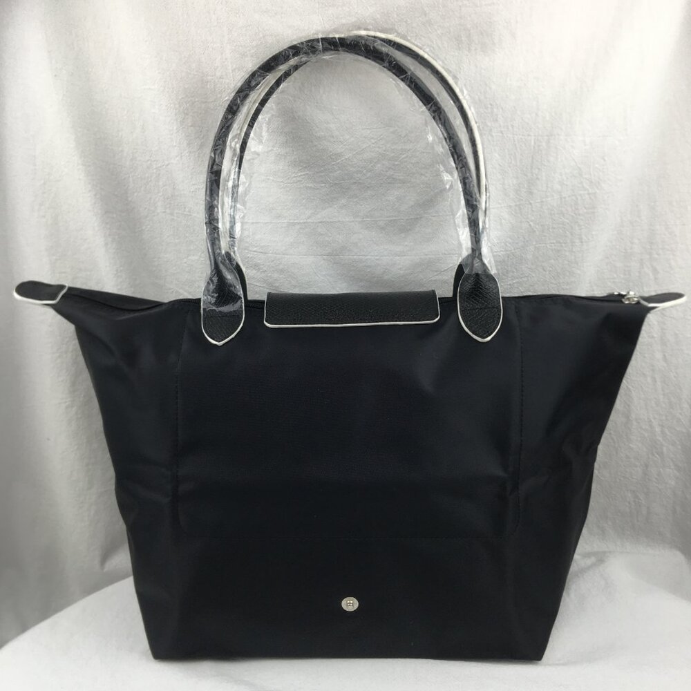 NWT Longchamp Le Pliage Original Large Shoulder Nylon Bag Tote IN NEW BLACK - Picture 10 of 12